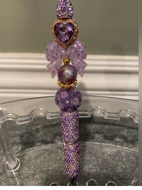 Jeweled purple Crystal Decorative Pen